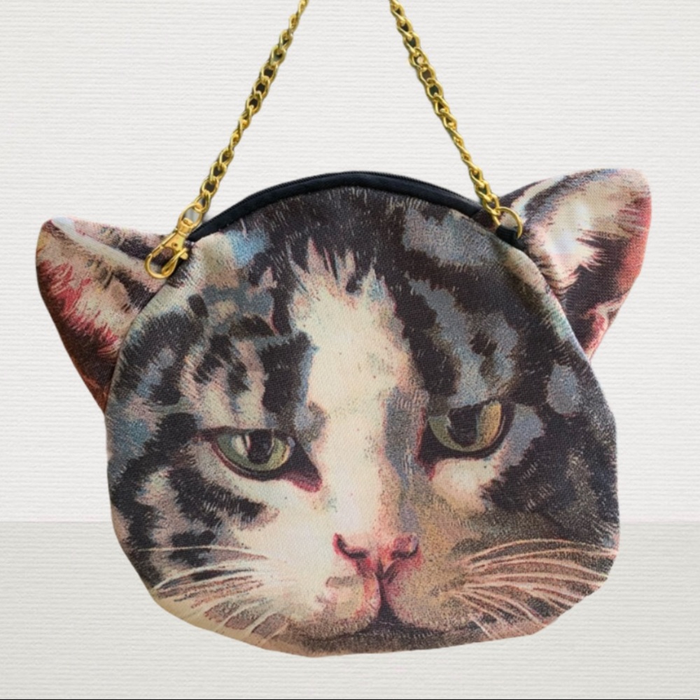 Small Cat Face Bag Purse NWOT